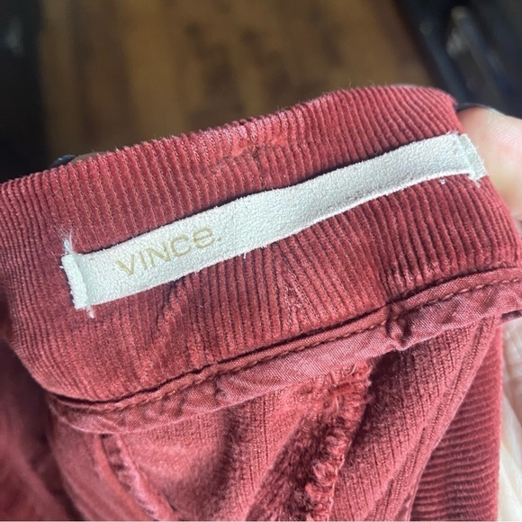 Vince Corduroy Pants Size 30 - Rust Straight-Leg Trousers - Picture 3 of 5